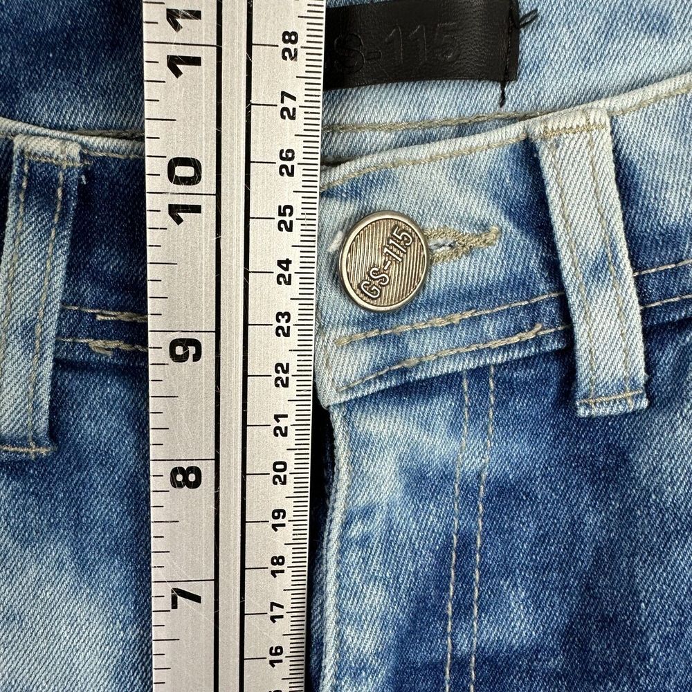 GS-115 Jeans Womens 29‎ Acid Wash Blue Stretch Denim - Picture 5 of 12